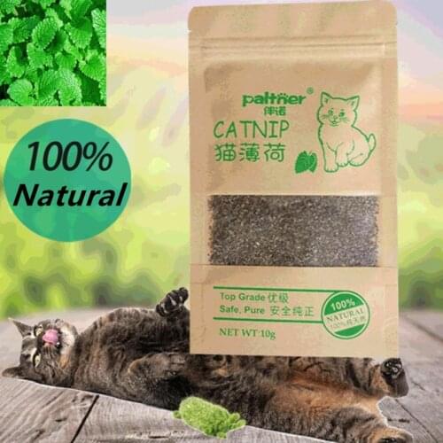 Pet Supplies Menthol Flavor Funny Cat Toys New Organic 100% Natural Premium Catnip Cattle Grass 10g Pet Products Dropshipping