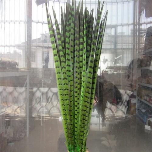 YY-tesco 50 Pcs/Lot Pheasant Tail Feathers 20-22inch 50-55CM jewelry Wedding Decorations Natural Green Pheasant Feather Plume
