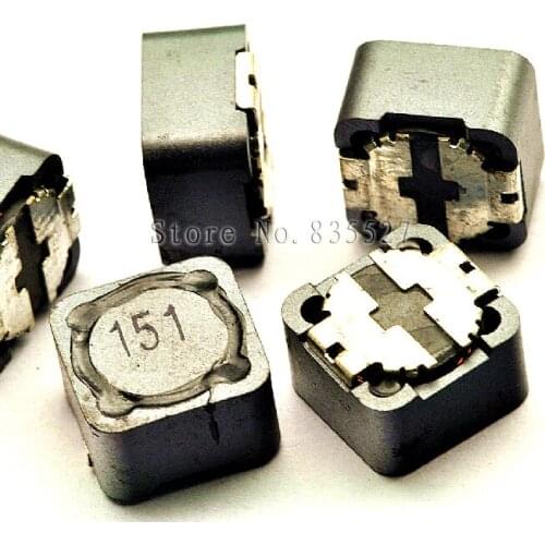 50PCS/LOT Shielded inductor 12 * 12 * 7 150UH SMD power inductors printing 151 CD127