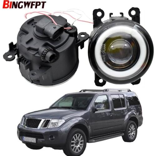 Car Accessories For Nissan Pathfinder R51 2005-2012 Car LED Fog Light Angel Eye Daytime Running Lamp DRL H11 12V