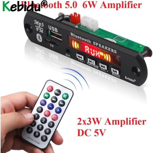 3*2W Car radio mp3 player Color Screen V5.0 decoder board Radio receiver WMA bluetooth audio module USB TF Radio with Recording