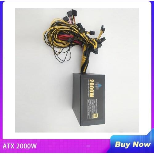 2000W PSU For Bitcoin Miner ATX 2000W For Mining For Rendering Support 8 Graphics Cards