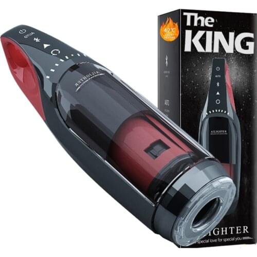 Bluetooth Sensor Automatic Telescopic Rotation Heating Male Masturbation Cup Real Pussy Vagina Sex Toys For Men