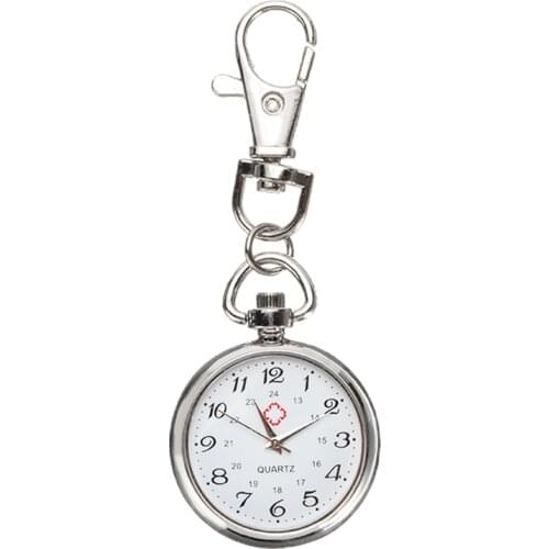 Keychain Key Ring Pendant Nurse Pocket Quartz Watch Fashion Simply Style FOB Watches Doctor Medical FOB Watch Relogio De Bolso