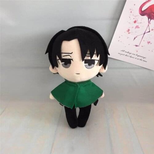 Anime Attack on Titan Plush Doll Toy Levi Ackerman AOT Shingeki No Kyojin Rivaille Model Toy Soft Stuffed Pillow Gift 20cm