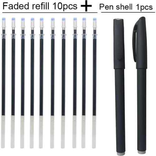 Pen shell 1pcs+Fading refill 10pcs Student stationery Calligraphy practice pen