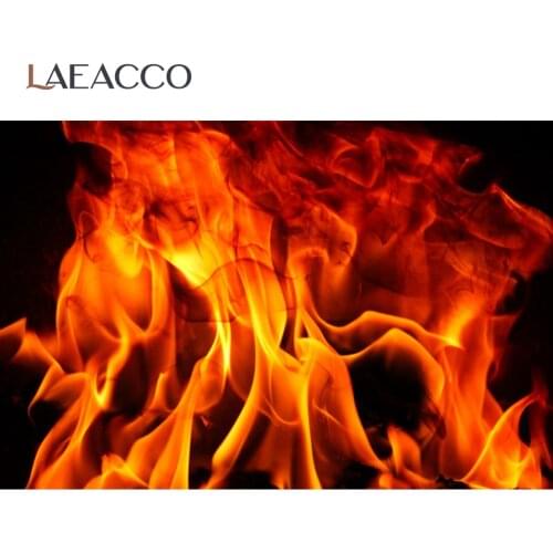 Laeacco Fire Burning Flame Fireplace Wallpaper Party Decor Portrait Photography Backdrop Photo Background Photocall Photo Studio