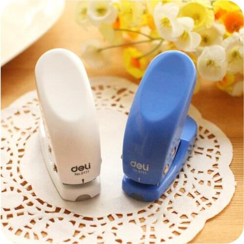 White Blue Color Mini Paper Puncher 6mm Hole Notebooks Punch Stationery Office Binding Tools School Office Supplies H6749
