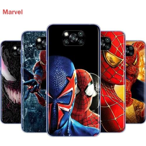 Cool Spider Man For Xiaomi Poco X3 NFC M2 X2 F2 F3 C3 M3 F1 Pro Mi Play Mix 3 A3 A2 A1 6 5 Lite Soft Phone Case