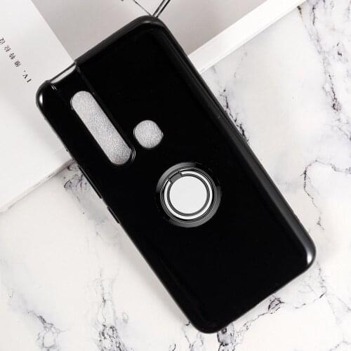 For Tecno Camon 15 Pro 6.6" Camon15 15Pro Premier CD8 Back Ring Holder Bracket Phone Case Smartphone TPU Soft Silicone Cover