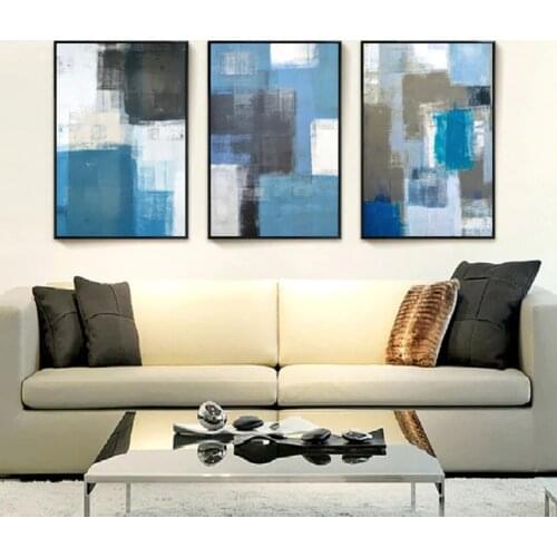 3 pieces Acrylic oil painting Hand Painted abstract Modern painting Wall Art Pictures for living room office hotel wall Decor