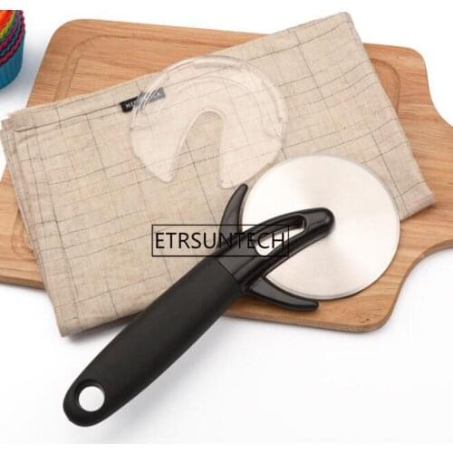 Stainless Steel Pizza Cutter Round Shape Pizza Wheels Cake Bread Cutter Pizza Tools With Protection Cover