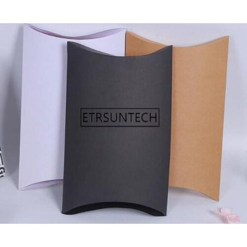 Large Size Gift Packaging Paper Box White Black Big Christmas Gift Pillow Box Scarf Clothes Packaging Box 27x21x5.5cm