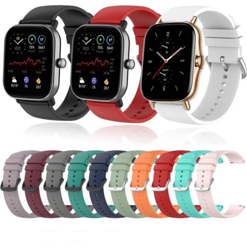 Soft Silicone Replacement Band for Amazfit GTS 2 Mini/GTS/GTS 2/ GTS 2e/Bip/Bip Lite/Bip S/Bip U Pro/GTR 42mm Smartwatch Strap