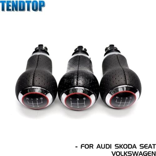 Gear Shift Knob Stick For Audi A4 B6 B7 B8 A6 S4 8K A5 8T Q5 8R S Line Ibiza 6J Seat Leon Mk1 Passat Golf 12mm 5 / 6 Speed
