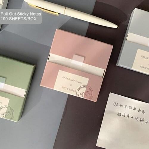 Sharkbang 100 Sheets Fashion Color N Times Sticky Note Bookmark Paperlaria Drawering Paper Box Memo Poster School Stationery