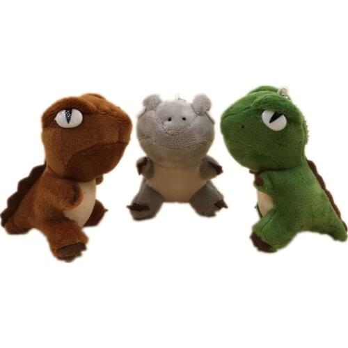 1Piece Random Design , Novelty 9CM Animal Plush Stuffed TOY , Cute Key Chain Mini Dinosaur DOLL