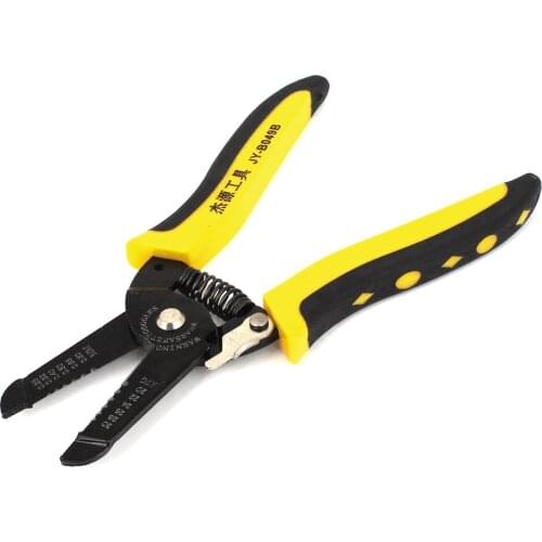 Uxcell Yellow Insulated Anti Slip Grip 20-30 AWG Electrical Wire Stripper Cutter Crimper