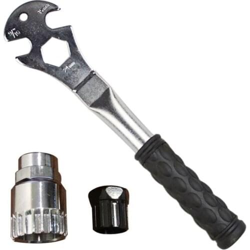 Bike 15mm 24mm 9/16" Pedal Multi Wrench Heavy-Duty Spanner Repair Tool With Long Hand Comfortable Grip Feeling And Energy-saving