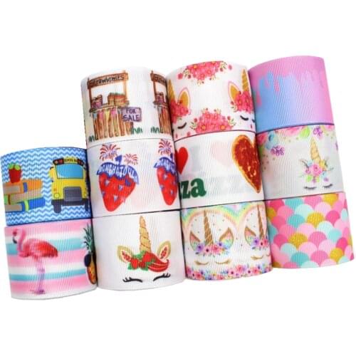 YJHSMY G-18517-210(1\2'')38mm 5Yard/lot flash Cartoon Printed grosgrain ribbon,accessories Webbing, DIY handmade materials