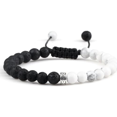 6mm Beaded Hematite Bracelet For Women Men Natural Stones Tiger Eye Braided Bracelets&Bangles Adjustable Energy Agates Jewelry