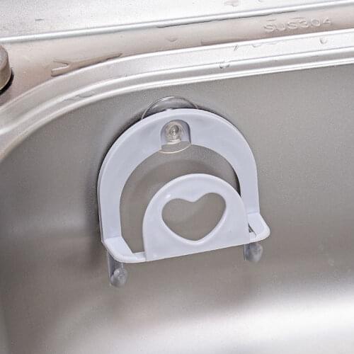 1 Pcs Kitchen Sink Shelf Suction Cup Punch-free Dishwashing Cloth Storage Box Debris Drain Rack Storage
