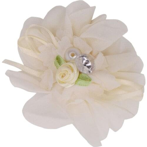 10pcs Adorable Flower Hair Clips For Party Favor Hair Decoration Accessories -White