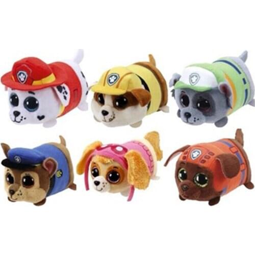 10CM Ty Beanie Big Glitter Eyes Soft Plush Stuffed Rocky Marshall Skye Zuma Rubble Chase Animal Dog Toy Doll Child Birthday Gift