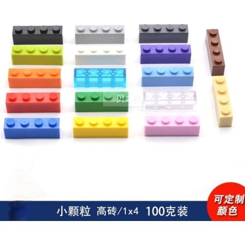 100g/pack Bulk Parts 1x4 Thick Bricks Building Blocks Plastic Plate MOC Figure Model Assemble Educational Toys for Children 3010