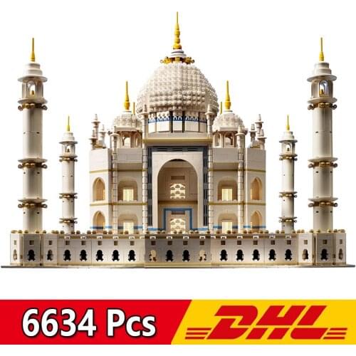 10189 10256 World Famous Buildings India Taj Mahal Model Blocks 17001 17008 6634Pcs Bricks Sets Toys Gifts