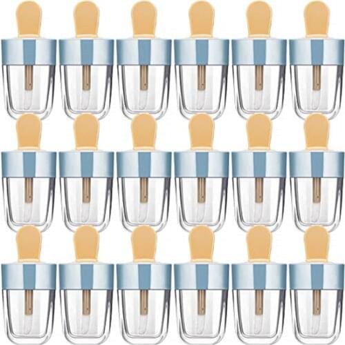 18Pcs Lip Gloss Tube Empty Lip Balm Mini Empty Lip Balm Container, DIY Refillable Cosmetic Bottle for Lipstick Samples 8 ML