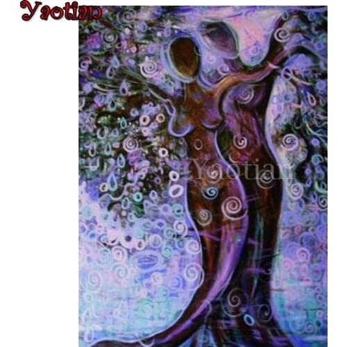 Abstract couple tree diamond embroidery scenery 5d diamond painting cross-stitch full diamond mosaic 3d picture of rhinestones