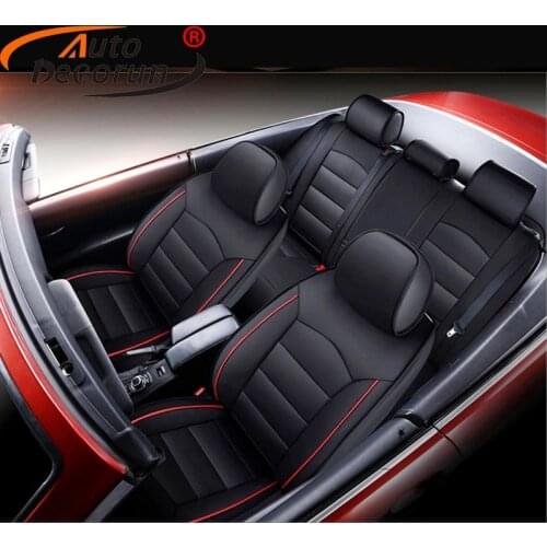 AutoDecorun Genuine Leather Cover Seat for Porsche Panamera Accessories Seat Covers for Cars Seats Protectors Full Set 2014-2017