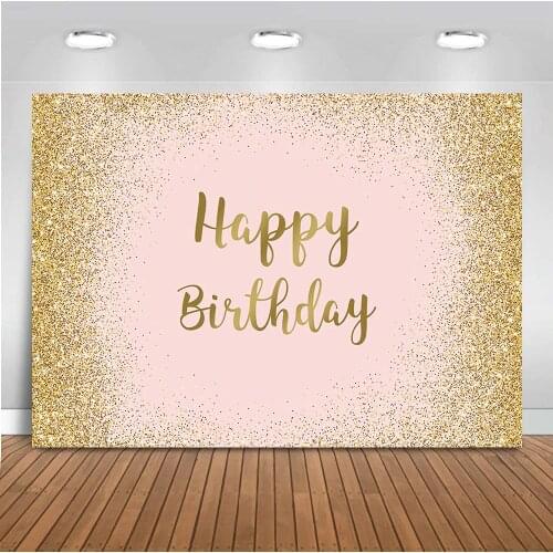 Glitter Pink birthday party decoration for photography Customize background for photocall boda wedding bridal Shower Backdrop