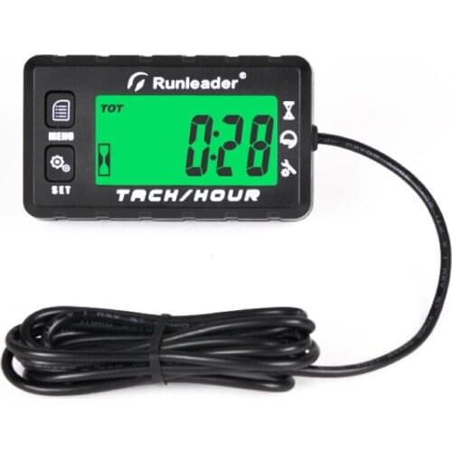 Digital Tacho Hour Meters Hour Meter Engine Tachometer Maintenance Reminder Multi-Color Backlit Display for Boat Lawn Mower Gen