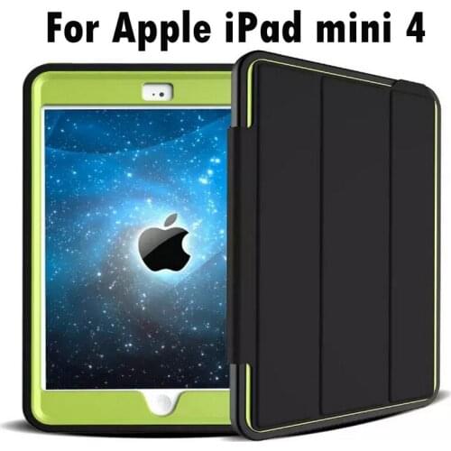 For Apple iPad mini 4 5 Kids Safe Armor Shockproof Full Body Smart Sleep Hard Case Cover W/ Bulit-in Screen Protector