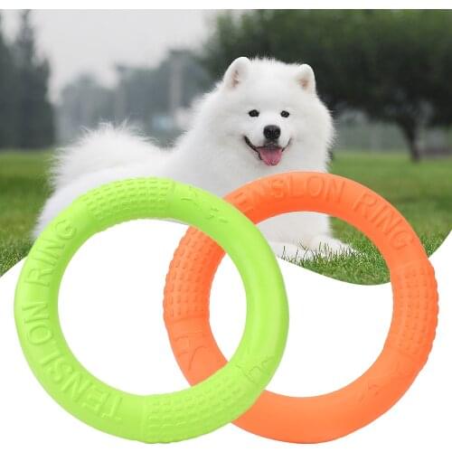 S/L Size Playing Game Products Floating Dog Toys Dog Toys Resistant Bite Pet Flying Discs EVA Dog Training Ring Puller