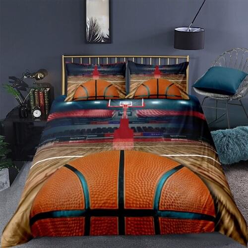 3D Basketball Design Duvet Cover Set Bedding Sets Quilt Covers and Pillow Cases Full Twin Double Single Size Custom Bedding Sets