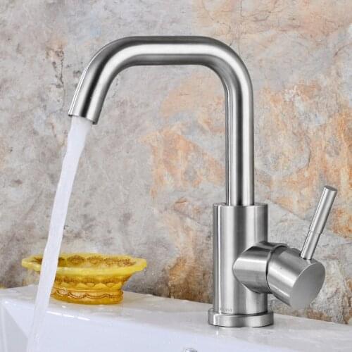 Kitchen Tap Stainless Steel Water Tap Cold And Hot Sink Faucets Brushed Faucet