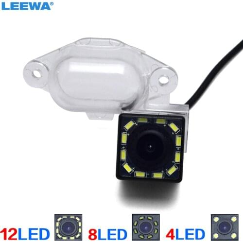 LEEWA HD Car Rearview Backup Water-proof Parking Assist Camera Wiht 4LED/8LED/12LED For Nissan NV200 / Evalia 2009~2015 #CA932
