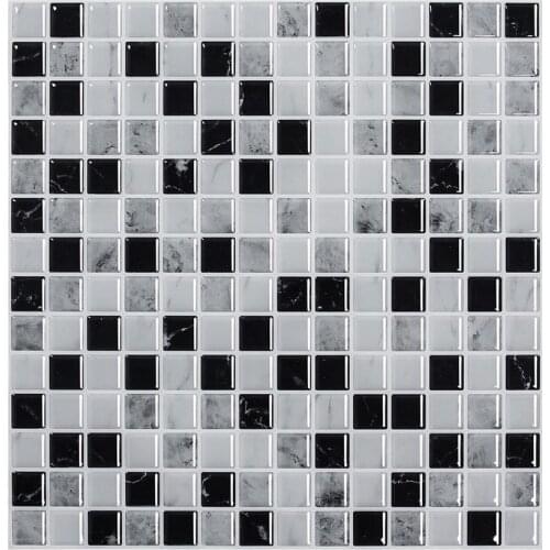 EasyTiles 12 x 12 Inch Mosaic Sticker Anti-Mold Self Adhesive Wallpaper Waterproof Kitchen Peel And Stick Wall Tiles - 1 Sheet