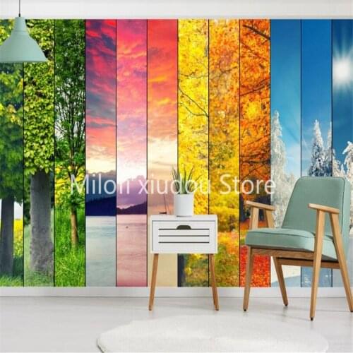 Milofi custom 3d wallpaper mural fresh sunshine landscape nordic puzzle living room background wall decoration painting wallpape