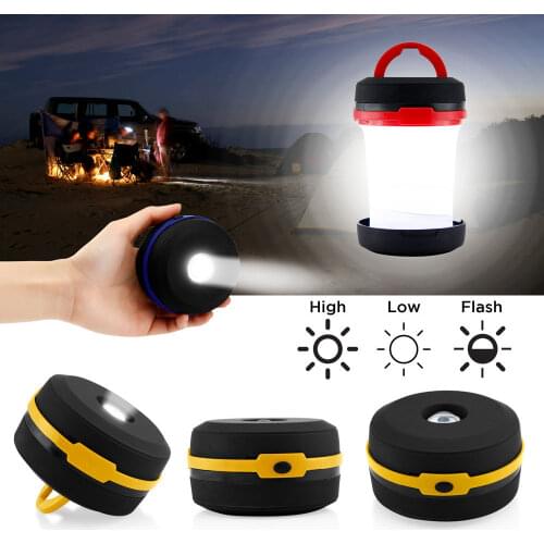 Multifunction Portable Camping Lights LED Flashlight Outdoor Lantern Retractable Mini Tent Light Emergency Lamp Torch AA