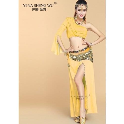 Oriental Dance Set Women Belly Dance Performance Costume Sexy Indian Bollywood Egyptian Bellydance Clothes Top Skirt Waist chain