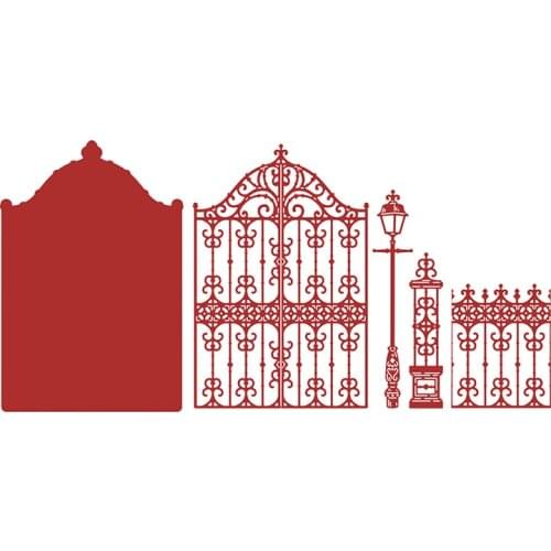 Strange iron gate New Metal Cutting Dies & Stamps Scrapbook Dariy Decoration Stencil Embossing Template DIY Greeting Card