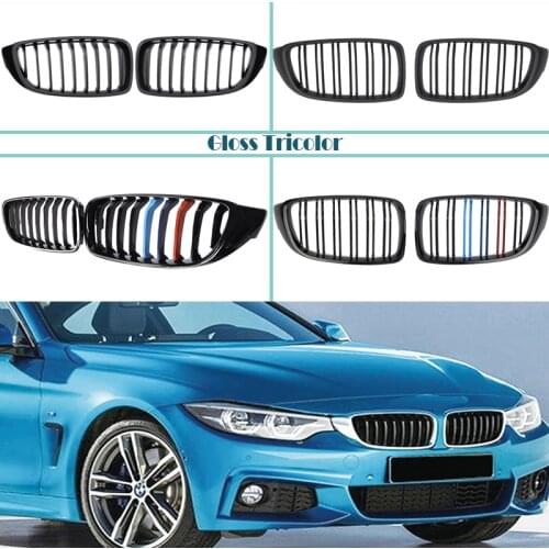 Carbon Fiber/Black Front Bumper Racing Grills Kidney Grilles For BMW F32 F33 F36 F82 F80 4 Series 2019 2018 -2013 M Performance