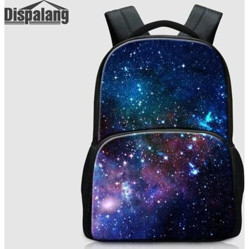 Dispalang 3D Galaxy Laptop Backpack For College Universe Space School Bags For Teen 17 Inch Canvas Children Daily Bagpack Rugtas