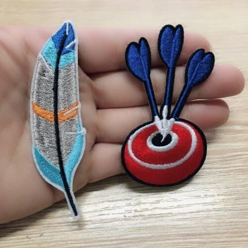 Cartoon bird Patches Feather Leaf Embroidered Iron On Patches For Clothing Applique DIY Kids T-shirt Jeans Bags Decor