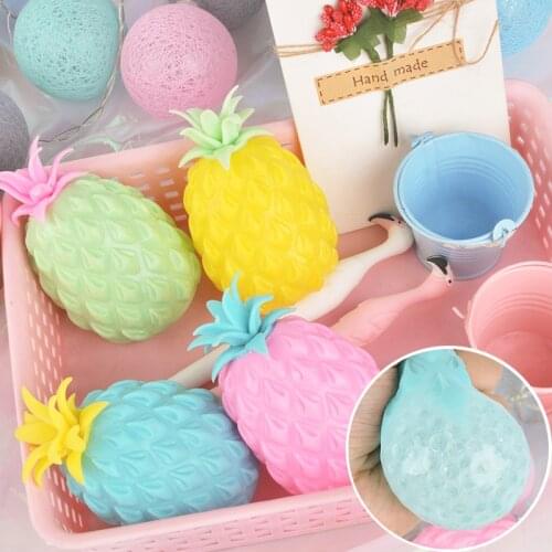 Squishy Pressure Reduction Toy Stress Reliever Ball Vent Cute Pineapple Squeezing Gadget Funny Slow Soft Kid Decompression Balls