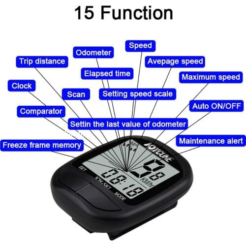 Cycling Odometer Stopwatch Speedometer Watch LED Bicycle Computer Wireless And Wired MTB Bike